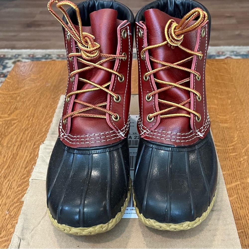 L.L. Bean Red and Black Winter Boots